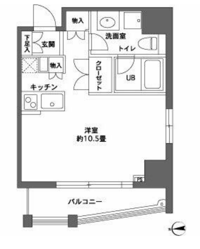 カスタリア森下２　201号室　間取り