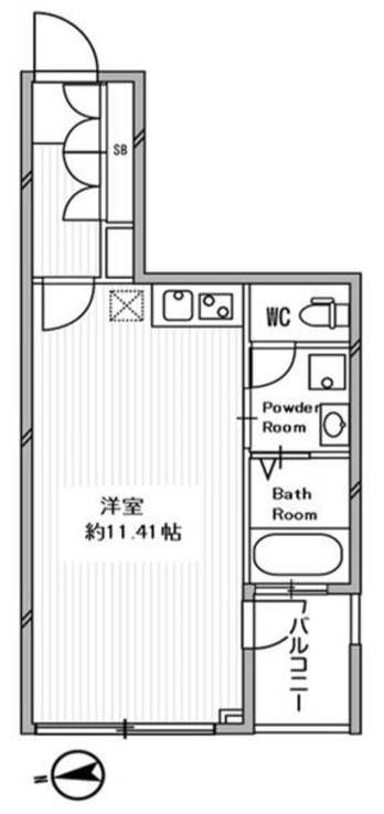 白金高輪レジデンス　503号室　間取り