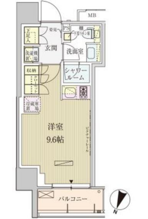 パークアクシス赤坂見附　1108号室　間取り