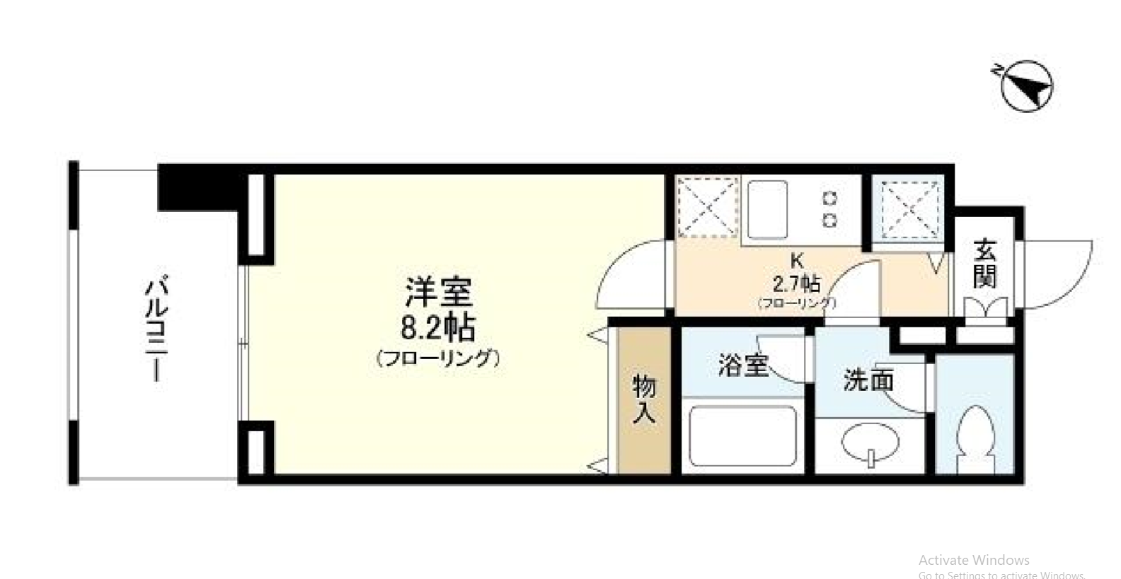 プロスペクト東雲橋　810号室　間取り