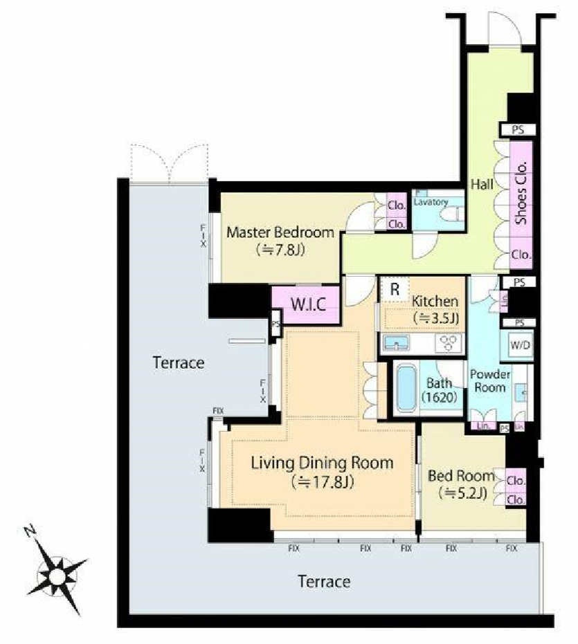 プレミスト南青山　101号室　間取り