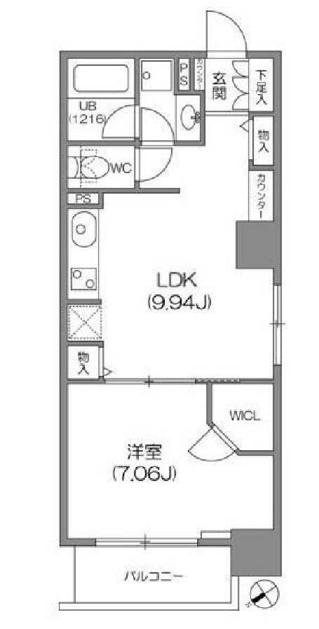ルクレ新川レジデンス　201号室　間取り