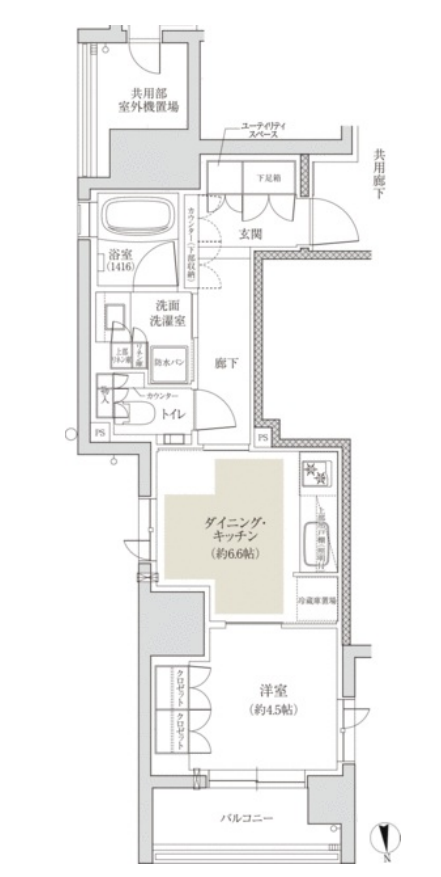 ジオ千代田大手町　605号室　間取り