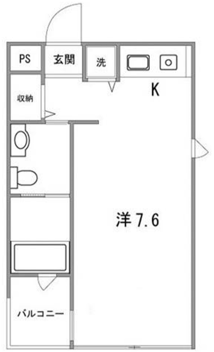 クインズビル　5F号室　間取り