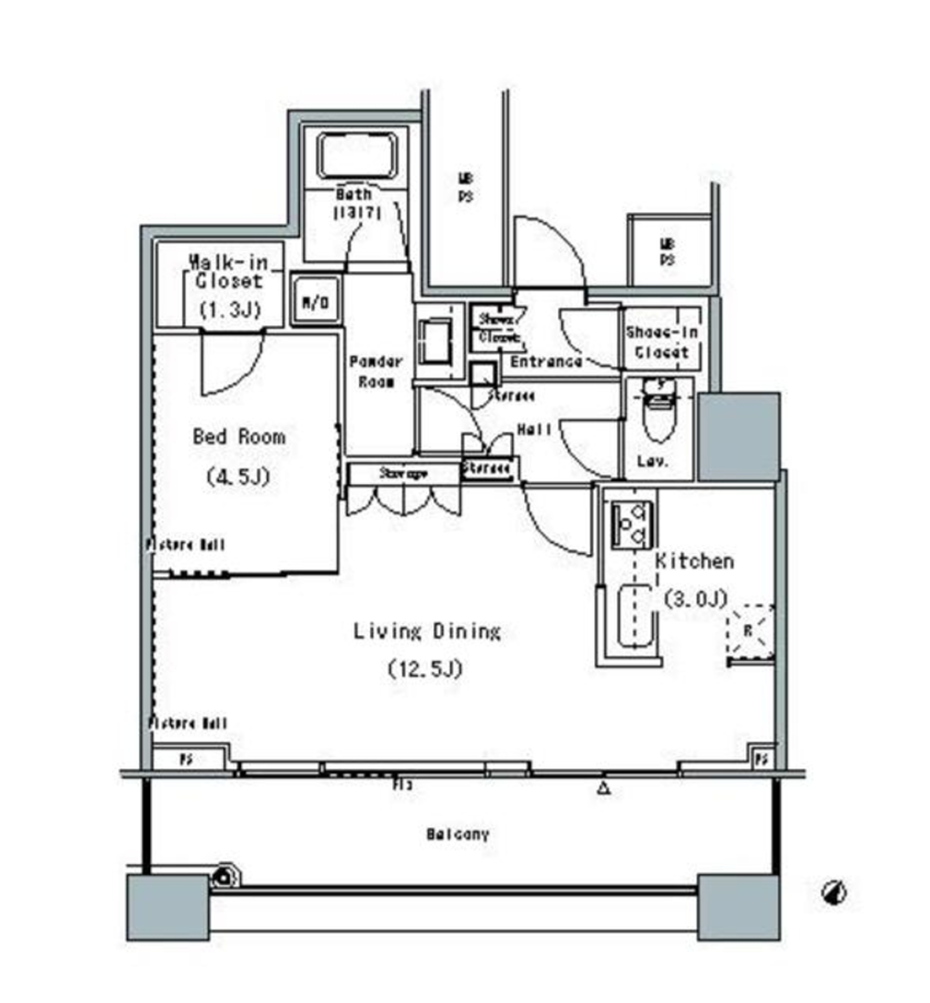 THE TOKYO TOWERS MID TOWER　2502号室　間取り