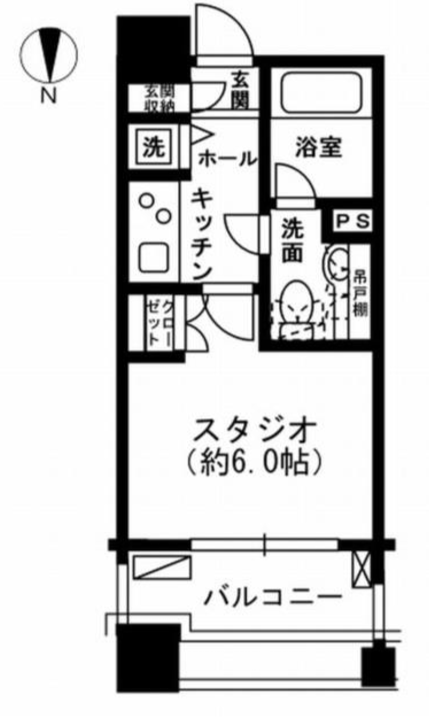 レジディア市ヶ谷　203号室　間取り