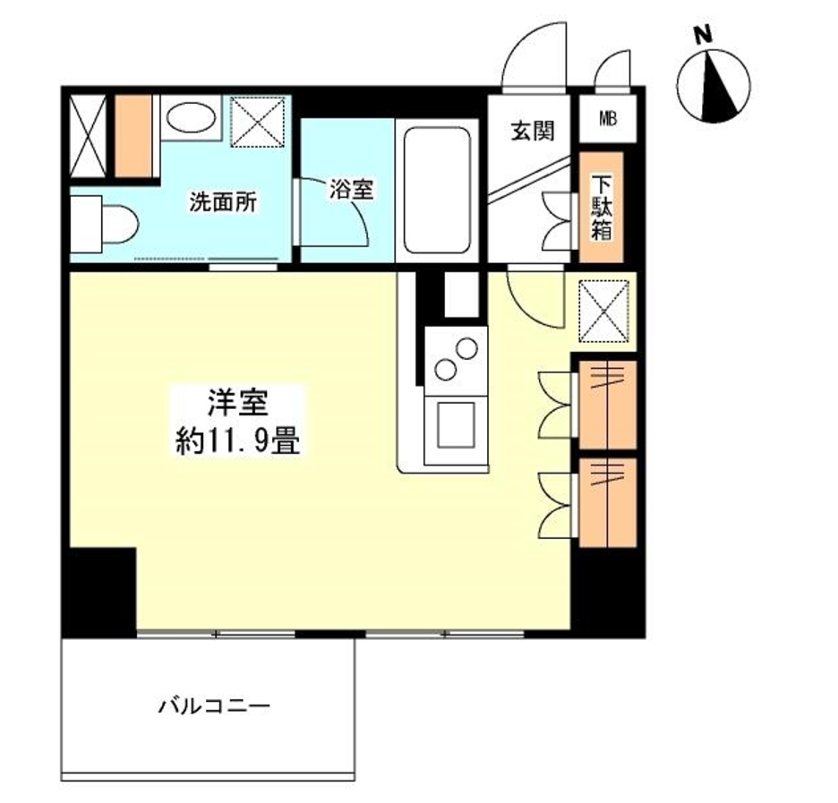 グランカーサ新宿御苑　604号室　間取り