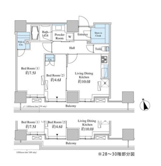 ベルファース芝浦タワー　1504号室　間取り