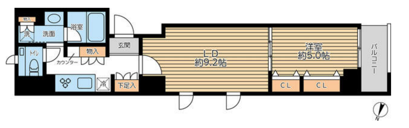 グランパセオ日本橋三越前　901号室　間取り