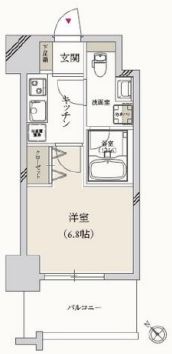 プライマル月島　505号室　間取り