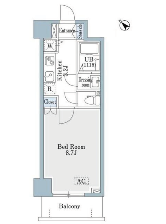 SHOWN　HATSUDAI　506号室　間取り