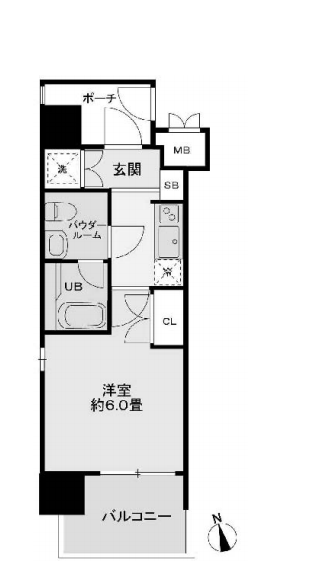 レジディア新宿御苑　201号室　間取り