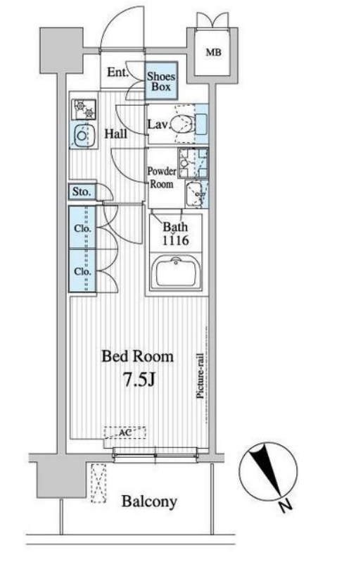 プレノ清澄庭園　310号室　間取り