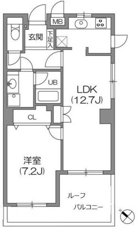 白金台アパートメント　404号室　間取り