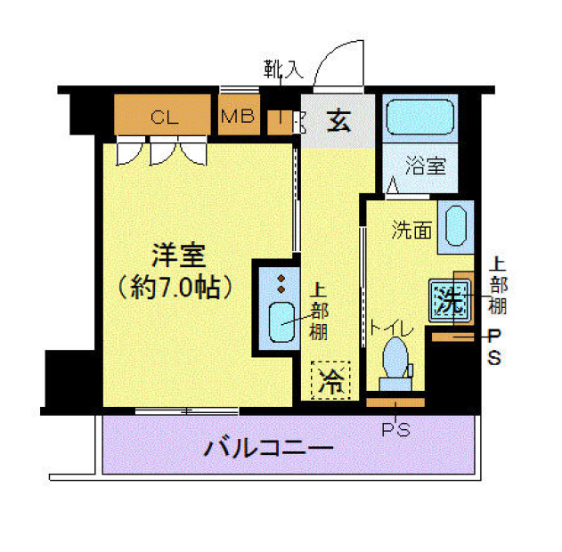 ジェノヴィア東日本橋駅前グリーンヴェール　606号室　間取り