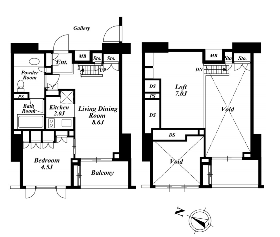 プレミアブラン代々木公園　802号室　間取り