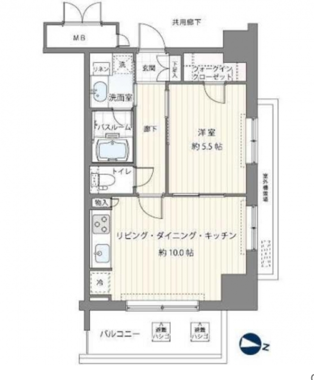 MFPRコート木場公園　412号室　間取り