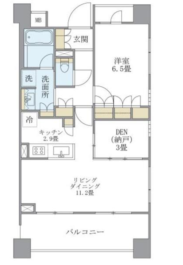 アパートメンツ三田　1003号室　間取り
