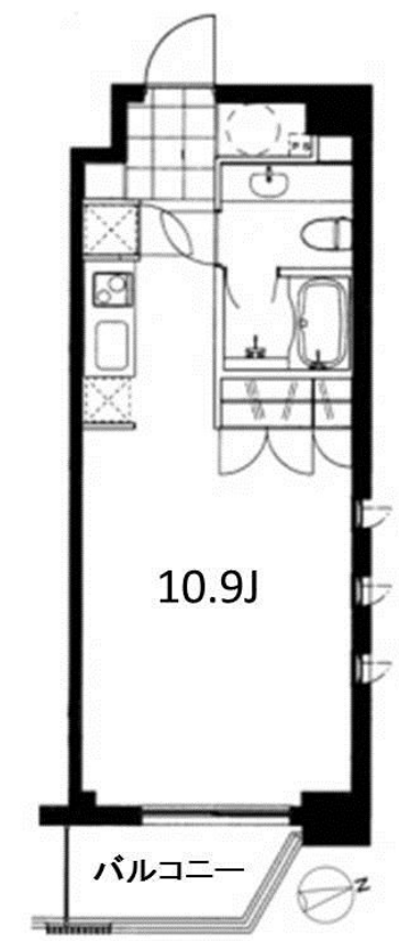 フレンシア麻布十番ノース　506号室　間取り
