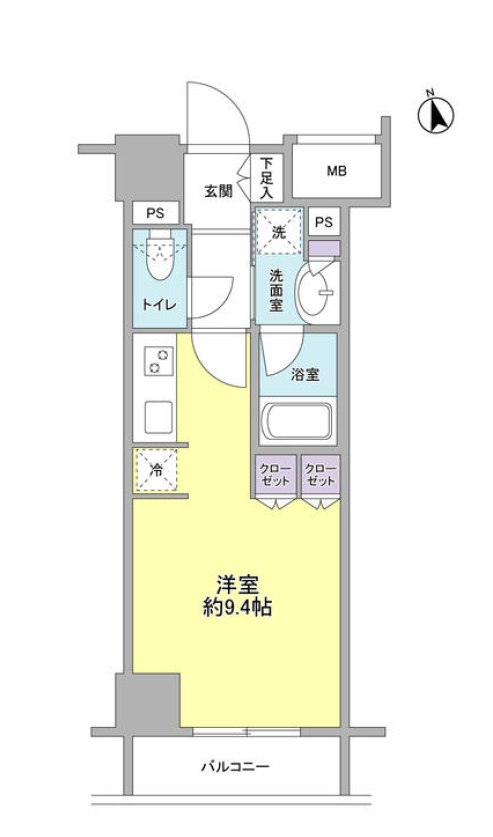 コンフォリア新宿御苑Ⅱ　1004号室　間取り