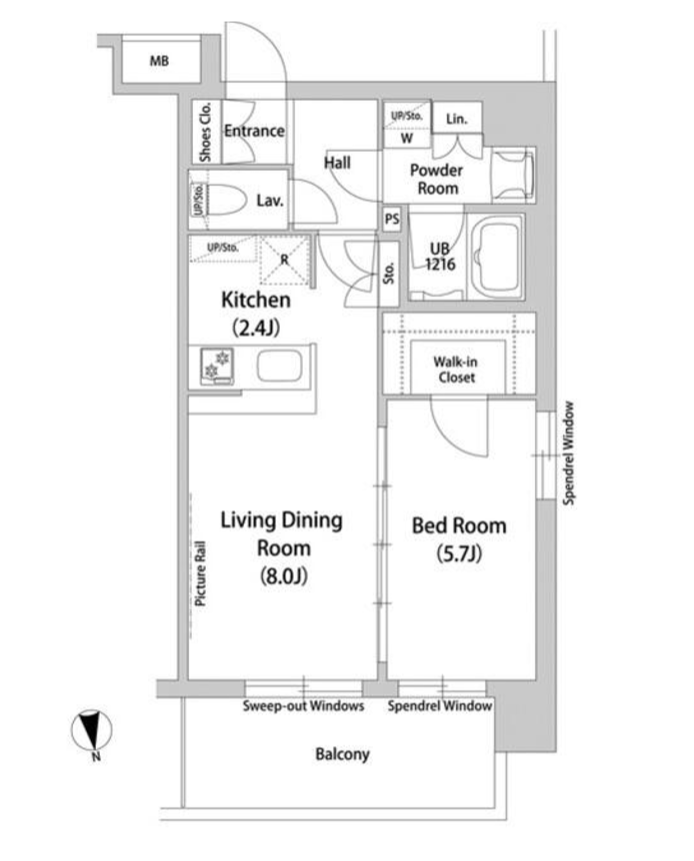 ワールドレジデンス大手町　601号室　間取り