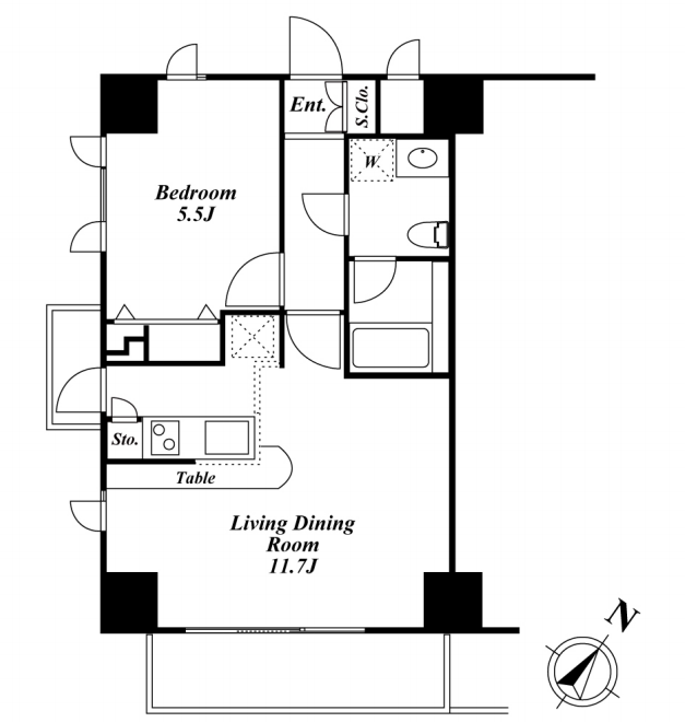 Roppongi Residences　301号室　間取り