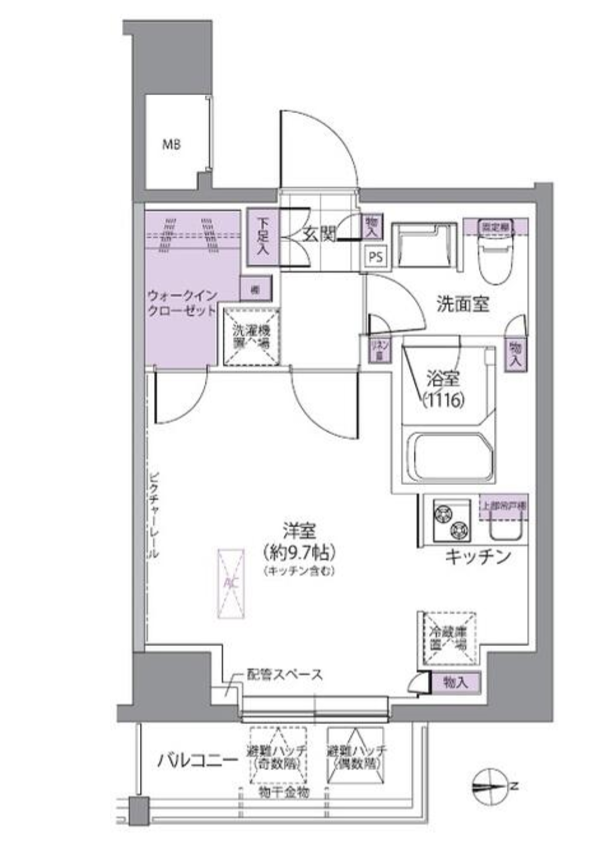 アイビーウエスト　505号室　間取り