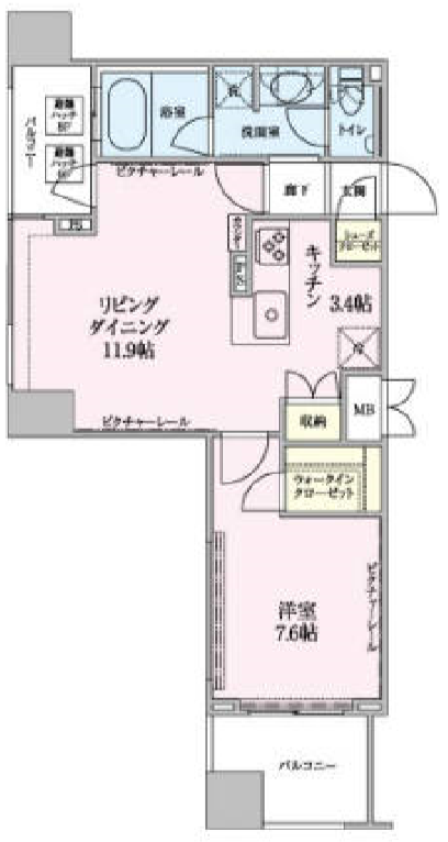 ザ・レジデンス赤坂檜町　904号室　間取り