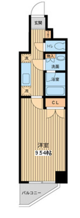 プロスペクト門前仲町　501号室　間取り