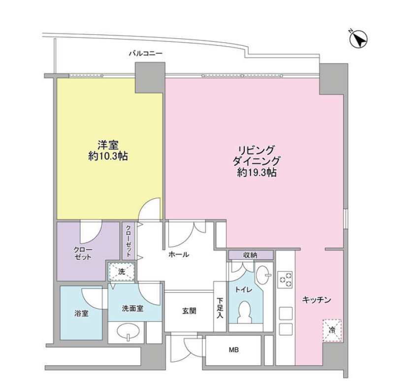 四番町プラザ　602号室　間取り