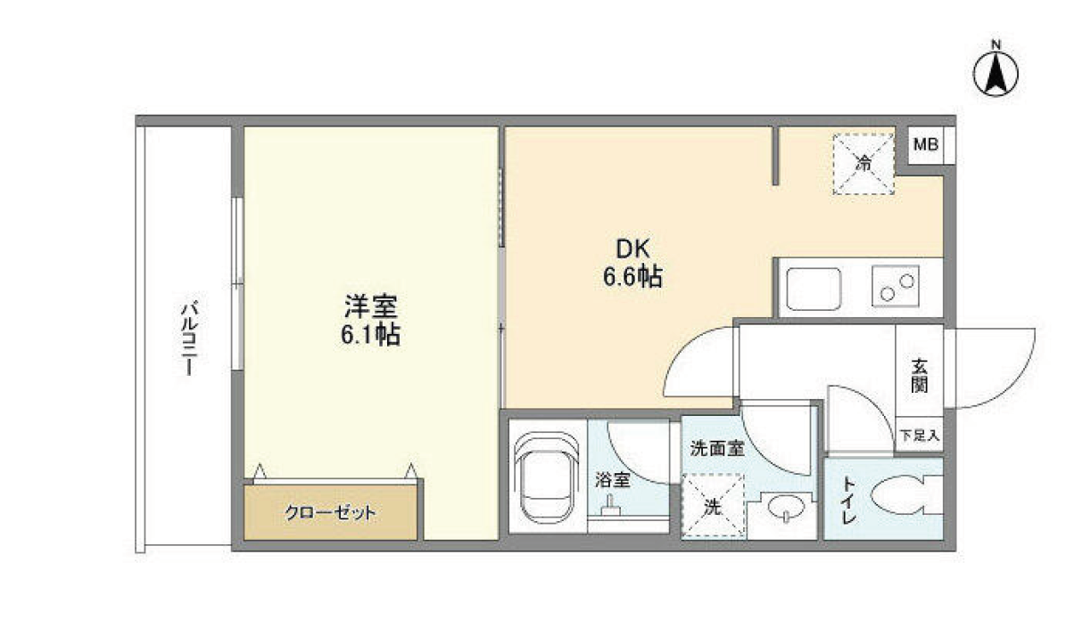 ブランドール都立大　502号室　間取り