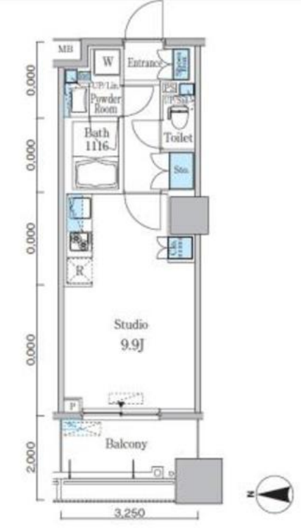 パークキューブ亀戸　303号室　間取り