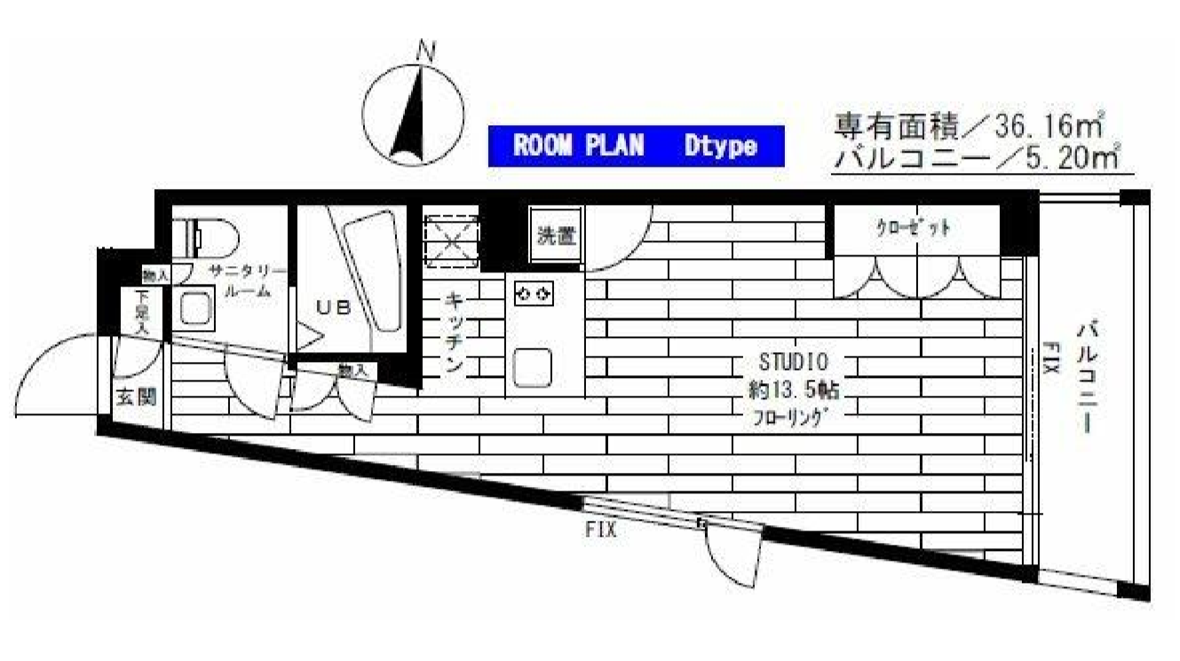 グランドコンシェルジュ都立大学　204号室　間取り