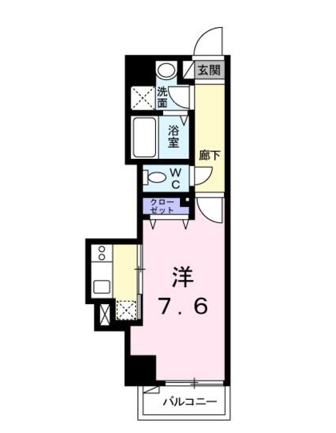 プレジールシナガワ　505号室　間取り