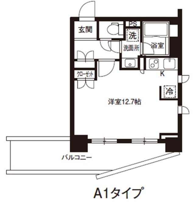 レジディア御茶ノ水　1201号室　間取り
