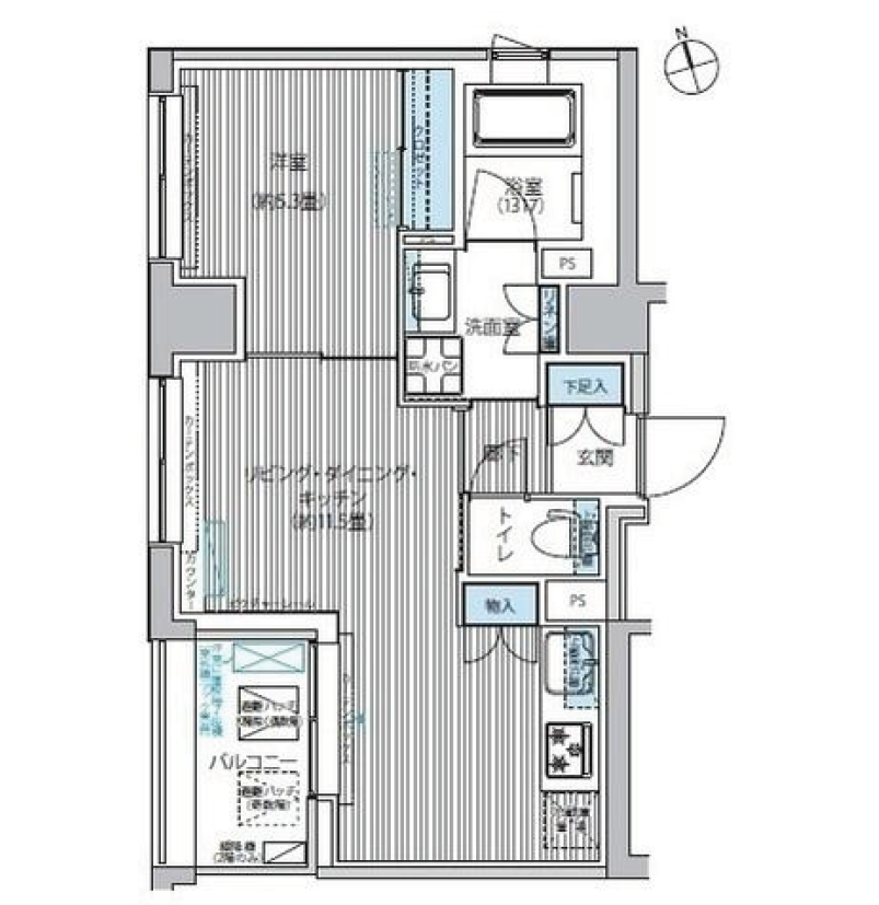 RODIA日本橋茅場町（旧御幸レジデンス日本橋茅場町）　307号室　間取り