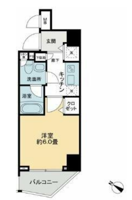 KDA品川大崎　202号室　間取り