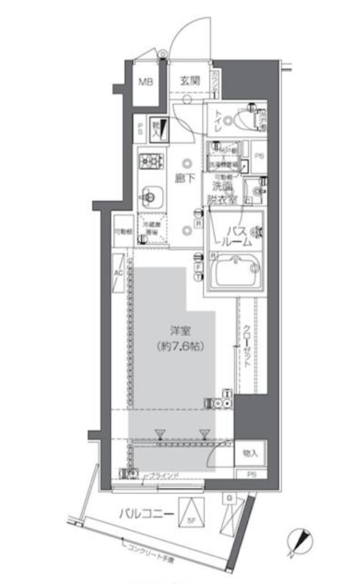 ZOOM渋谷神山町　502号室　間取り