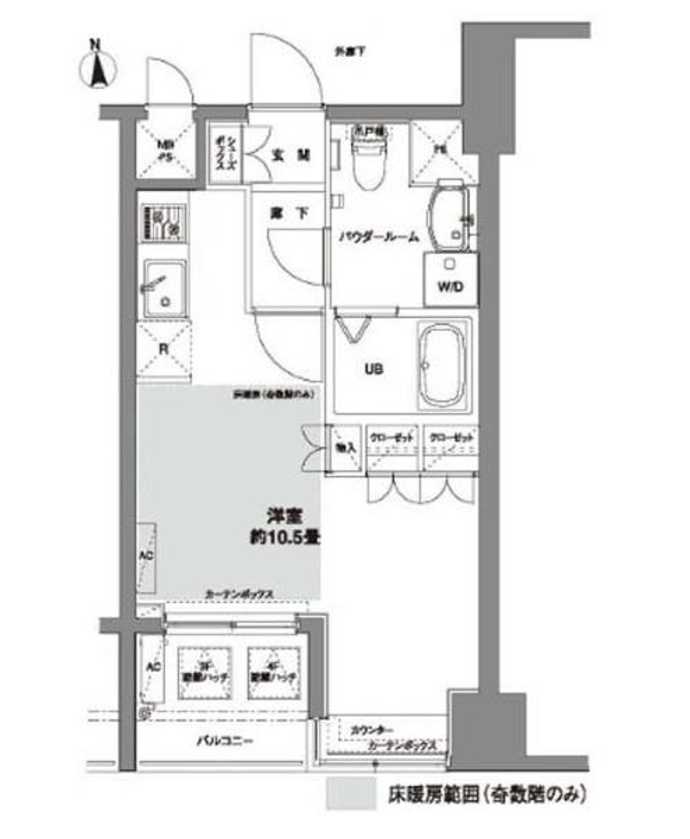 コンフォリア芝公園　204号室　間取り