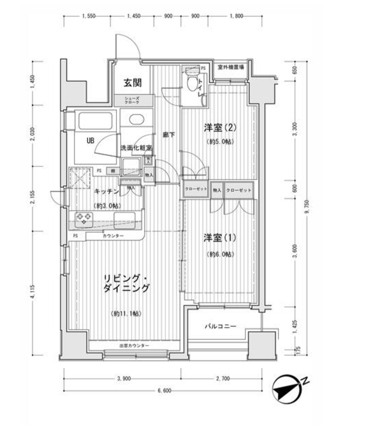 ドゥーエ銀座イースト2　301号室　間取り