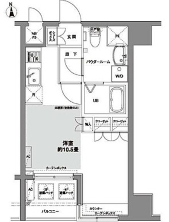 コンフォリア芝公園　202号室　間取り
