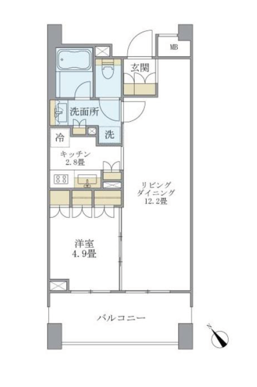 アパートメンツ三田　502号室　間取り