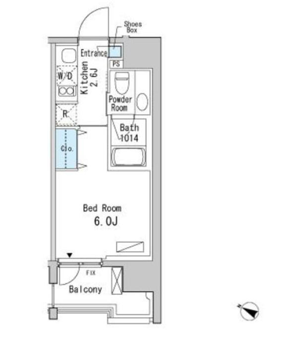 ベルファース目黒　610号室　間取り