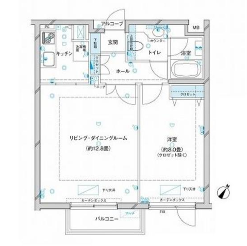 参宮橋マンション　401号室　間取り