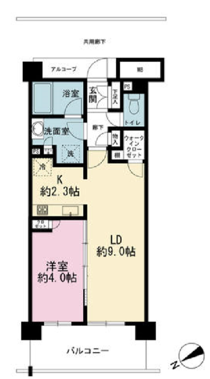 リビオ新宿ザ・レジデンス　403号室　間取り