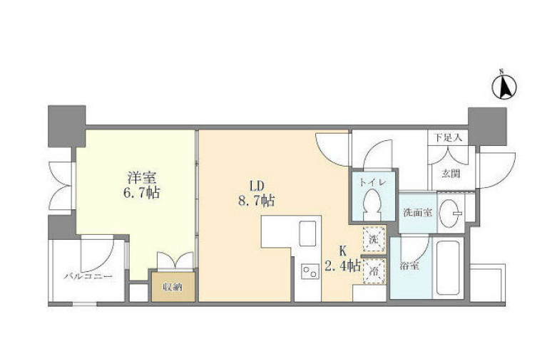 シティハウス東京新橋　207号室　間取り
