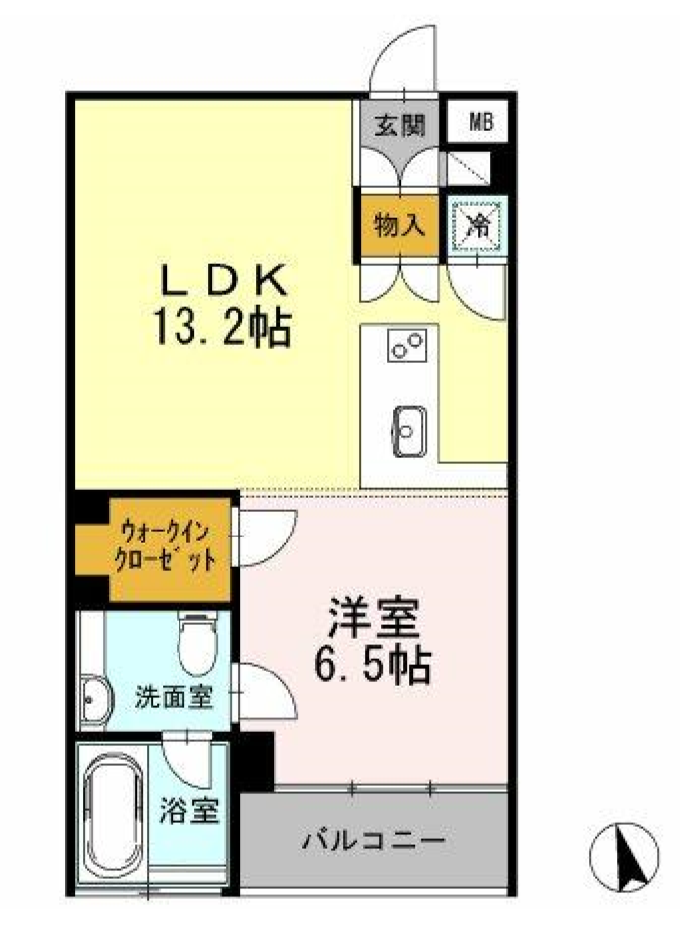 カスタリア目黒長者丸　205号室　間取り
