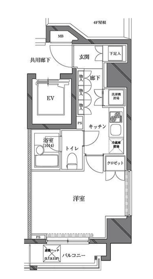 セジョリ西麻布　1002号室　間取り