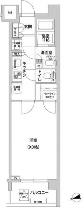 コンフォリア目黒青葉台　319号室　間取り