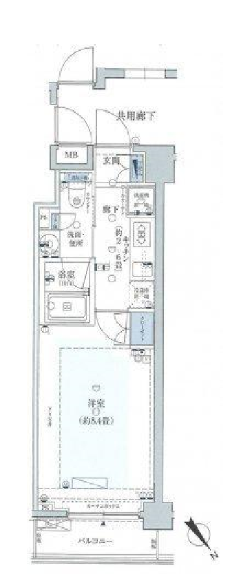 銀座二丁目レジデンス　403号室　間取り